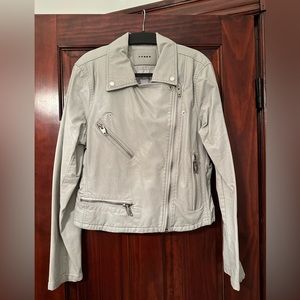 BLANK NYC Women’s Gray Faux Leather Moto Jacket Size Medium